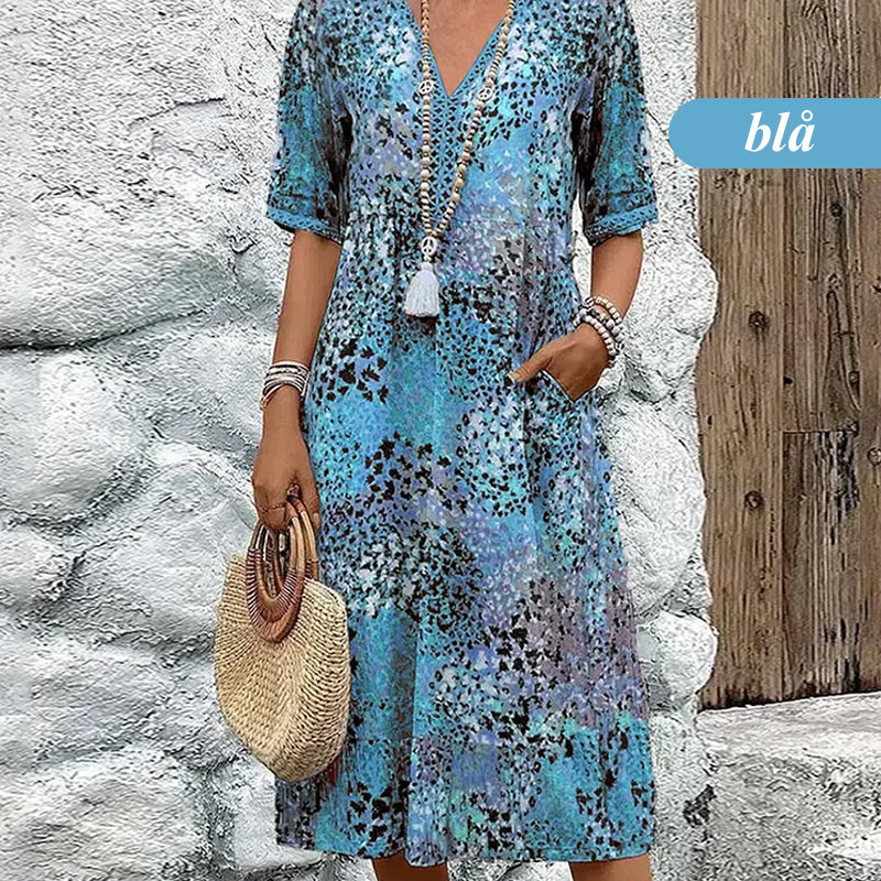 🚚 SPARA FRAKT: Köp 2 stk!Safari Chic Leopard Klänning