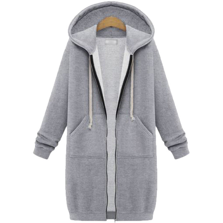 🚚 SPARA FRAKT: Köp 2 stk!🌸Fritidsfleecehoodies med dragkedja för damer