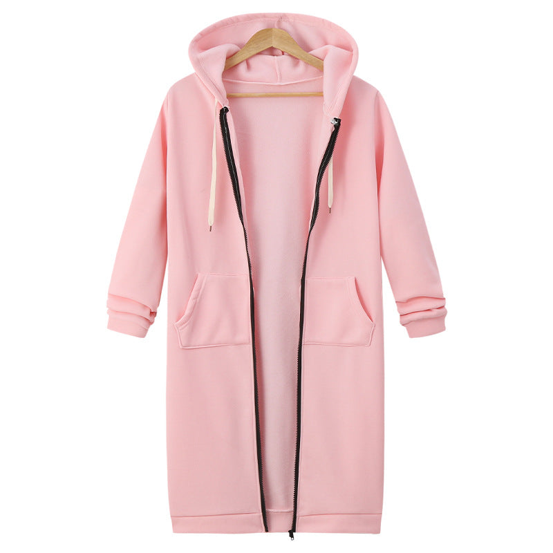 🚚 SPARA FRAKT: Köp 2 stk!🌸Fritidsfleecehoodies med dragkedja för damer
