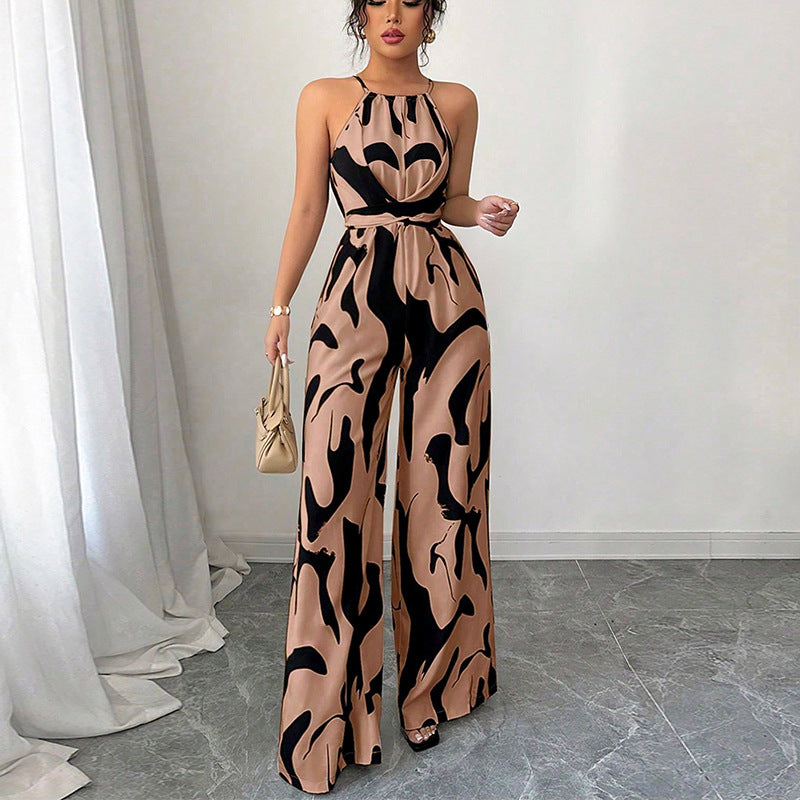 đ„Modig fĂ€rgblockerad halterneck-jumpsuit