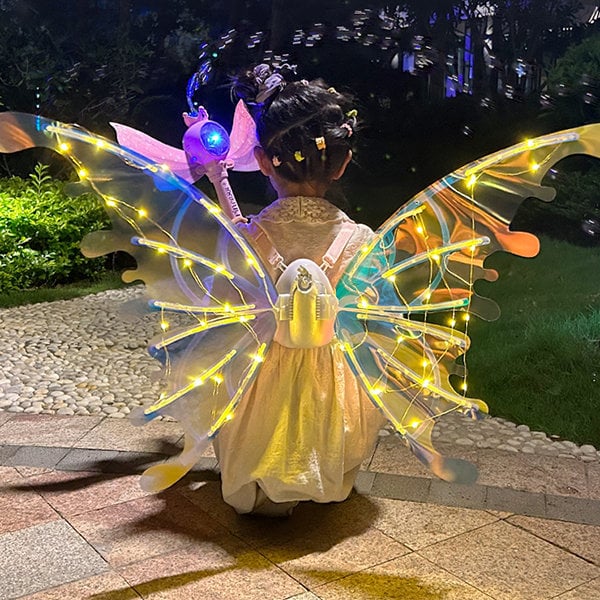 🦋🔥Julrea – upp till 50 % rabatt🎅✨Uppladdningsbara elektriska älvvingar med LED-ljus och musik