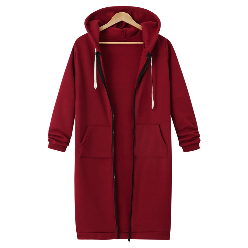 🚚 SPARA FRAKT: Köp 2 stk!🌸Fritidsfleecehoodies med dragkedja för damer