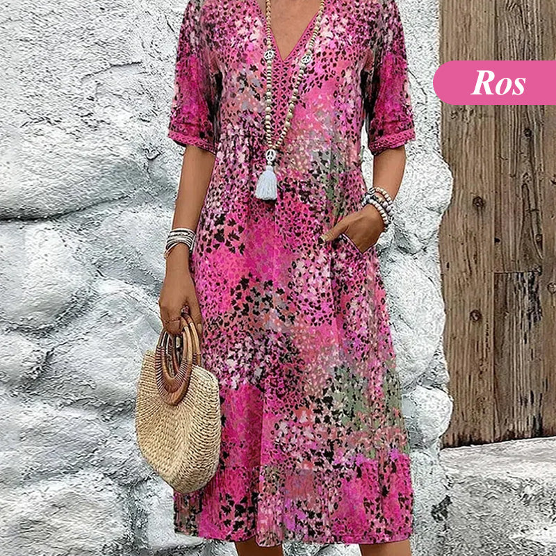 🚚 SPARA FRAKT: Köp 2 stk!Safari Chic Leopard Klänning