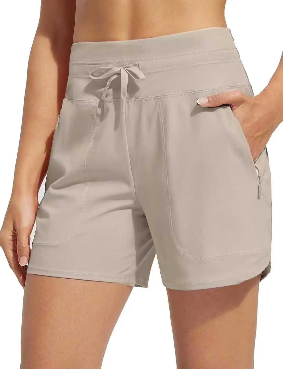 🌞Sommarrea 49% RABATT🩳Badshorts med hög midja, snabbtorkande för dam