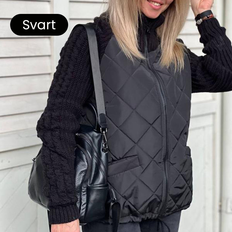 ⌛50% off clearance for a limited time!!!!🔥Stickad Patchwork Puffig Jacka för Kvinnor