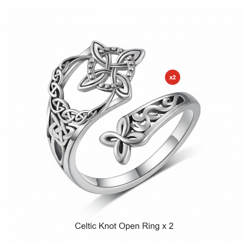 đ§Ą S925 Sterlingsilver Ăppen ring med keltisk knut