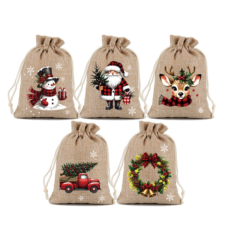 đ 50 % RABATT NU! đ JulklappspĂ„sar med dragsko â festliga tomte- & renmotiv, dubbel dragsko & hĂ„llbart tyg â julglĂ€dje i varje gĂ„va âš