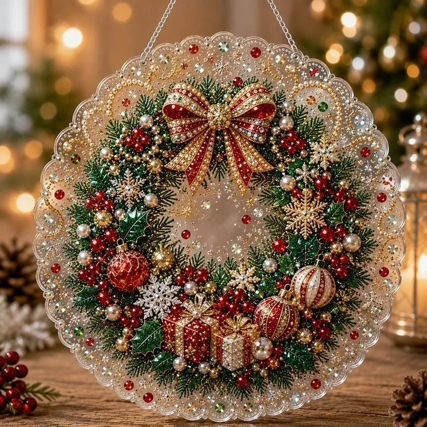 🎄Julpärlor Diamantkonst Hängande Ornament Kit | Slitstarka Pärlkulor Som Bleknar Gör-det-själv Handgjord Hängande Juldekoration 🎅💎