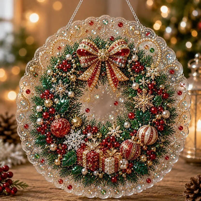 🎄Julpärlor Diamantkonst Hängande Ornament Kit | Slitstarka Pärlkulor Som Bleknar Gör-det-själv Handgjord Hängande Juldekoration 🎅💎