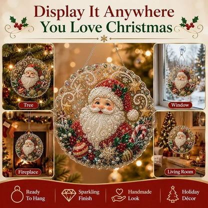 🎄Julpärlor Diamantkonst Hängande Ornament Kit | Slitstarka Pärlkulor Som Bleknar Gör-det-själv Handgjord Hängande Juldekoration 🎅💎