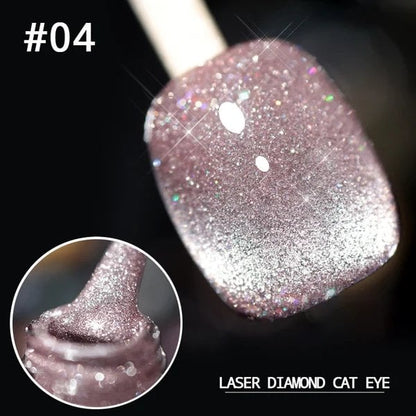 💎Laser diamant kattögon nagellack🔥