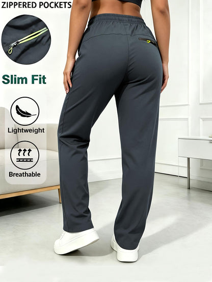 ⏳SISTA DAGEN REA 50% RABATT!!🔥Damers cargo-byxor med raka ben – Resår i midjan, casualbyxor med 6 fickor för arbete, resa & vardagsbruk 👖✨