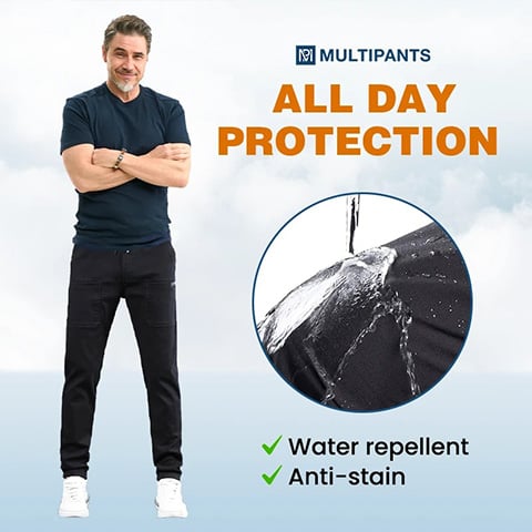 🔥Köp 2 få 5% rabatt (fri frakt)🔥🥰 MultiPants - slitstarka cargobyxor med hög stretch och flera fickor