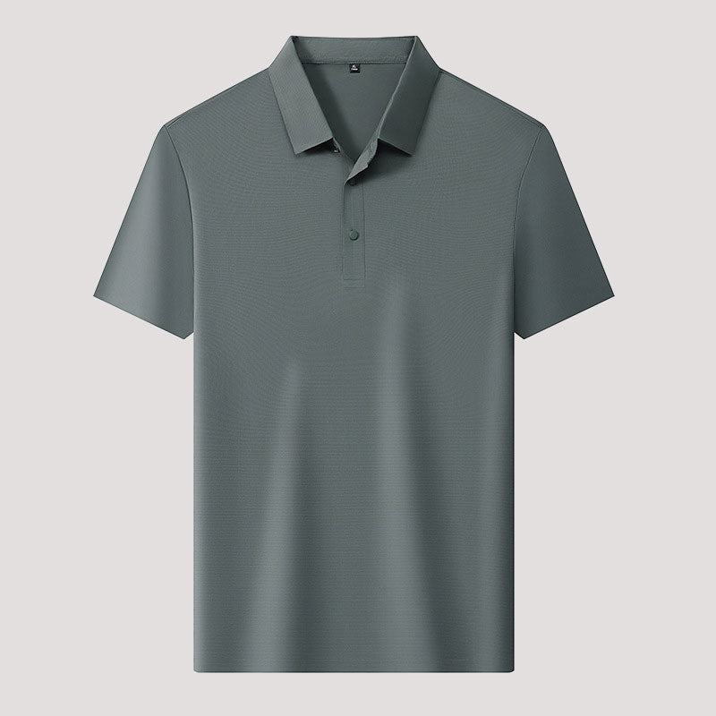 🌬️👕Summer Ice Silk Plaid kortärmad polotröja herr🌿