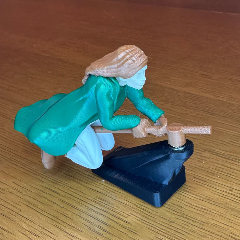 Instrumentbrädedekorationer med flytande effekt: häx- och trollkarlskvast