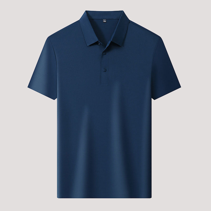 🌬️👕Summer Ice Silk Plaid kortärmad polotröja herr🌿