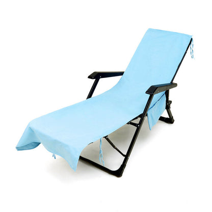 🌊Sun Lounger Handduk i väska med förvaringsfickor🌞