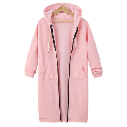 🚚 SPARA FRAKT: Köp 2 stk!🌸Fritidsfleecehoodies med dragkedja för damer