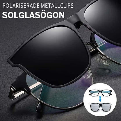 Nya polariserade clip-on solglasögon med uppfällbar design