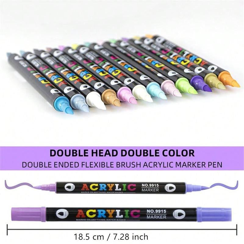 Dubbelspetsad akrylmarker
