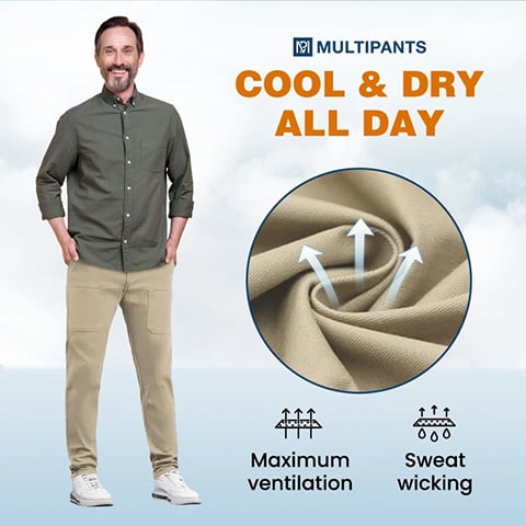 🔥Köp 2 få 5% rabatt (fri frakt)🔥🥰 MultiPants - slitstarka cargobyxor med hög stretch och flera fickor