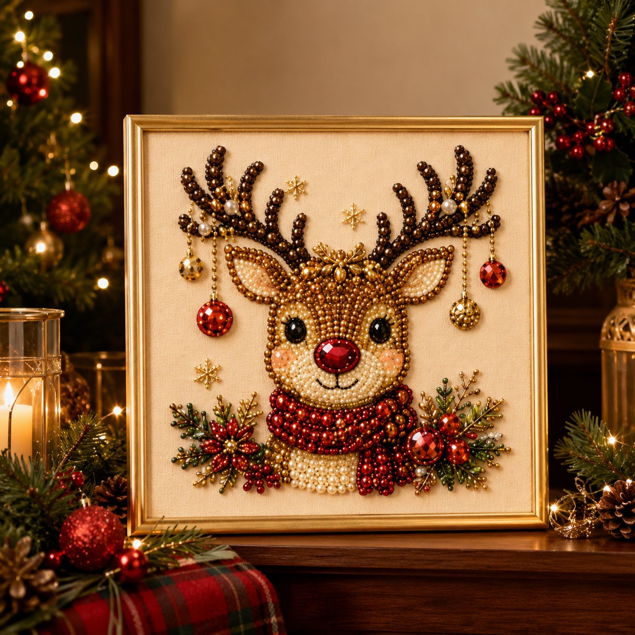 🧘Avkopplande och nybörjarvänligt - 🎨💎DIY diamantmålningskonstkit med julpärlor