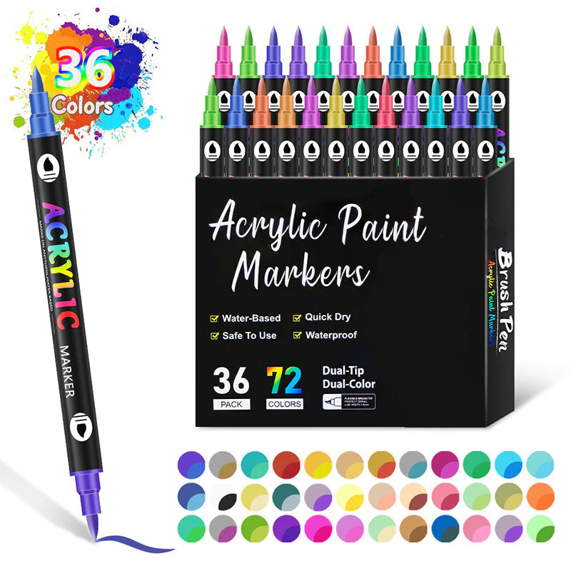 Dubbelspetsad akrylmarker