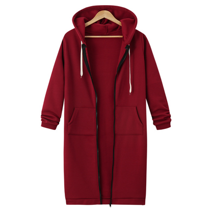 🚚 SPARA FRAKT: Köp 2 stk!🌸Fritidsfleecehoodies med dragkedja för damer