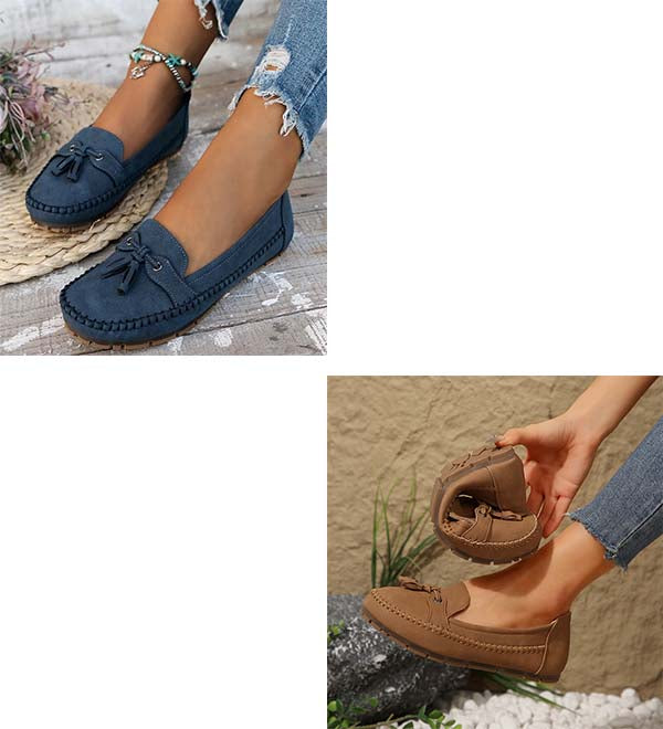 🔥Senaste dagskampanj 49% rabatt - Bekväma mjuka loafers för kvinnor i vintage stil med rosett