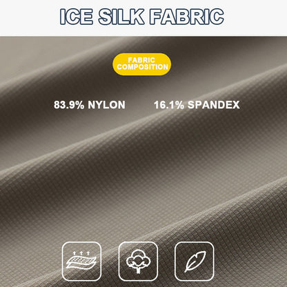🌬️👕Summer Ice Silk Plaid kortärmad polotröja herr🌿