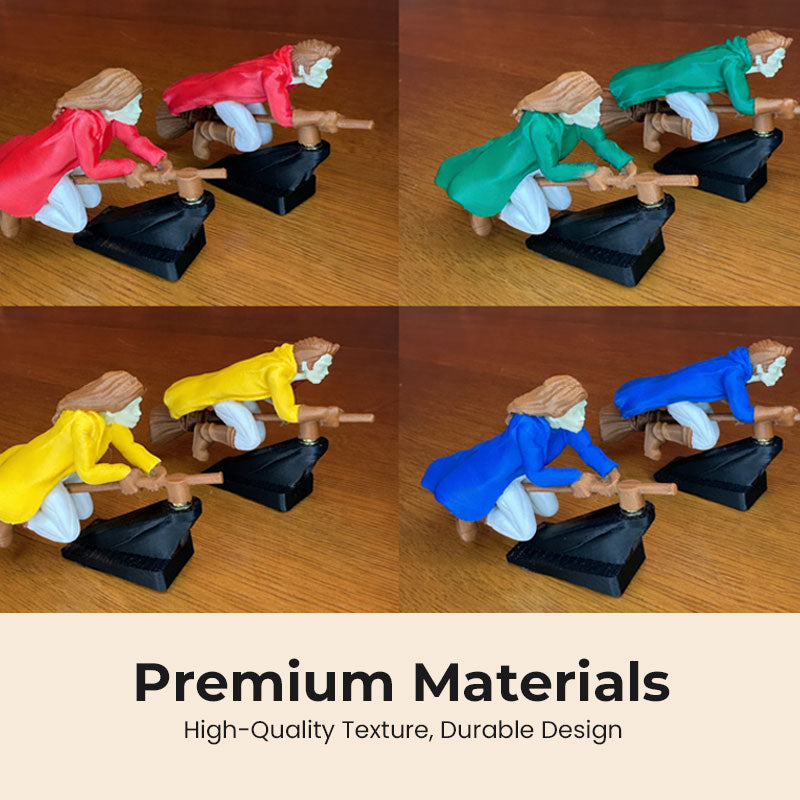 Instrumentbrädedekorationer med flytande effekt: häx- och trollkarlskvast