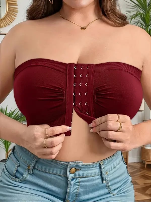 🎁Prime Day-rea 49% RABATT🔥Axelbandslös BH med andningsbart spänne fram i plusstorlekar