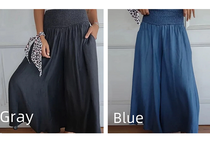 ⏳Tidsbegränsad rabatt✈️Trendiga Hög Midja Vida Ben Jeans för Kvinnor med Fickor