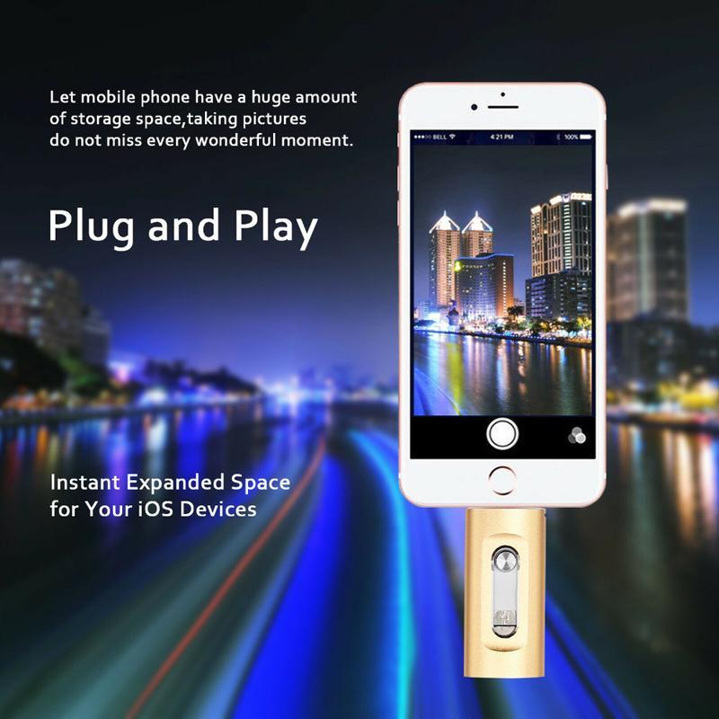 ⚡3-i-1-minne, bärbart höghastighets-USB 3.0-minne, OTG-minne med gratis typ-C-adapter för Android-telefoner/PC och fler enheter