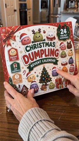 🎅 JULSPECIAL | 24 dagar med mini squishies – Söt adventskalender 2026 med dagliga dumpling-överraskningar
