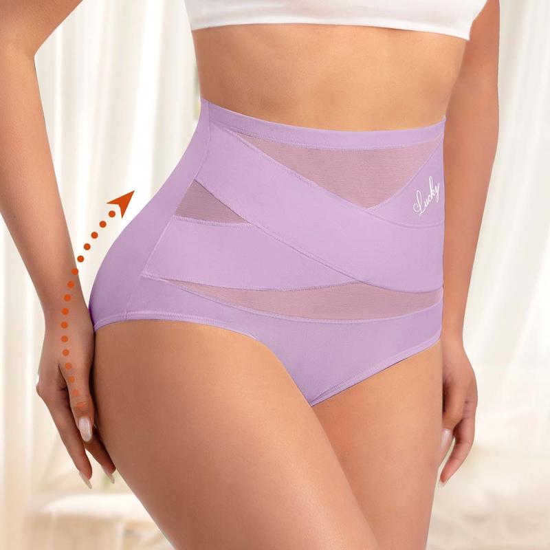 🌸Sista dagen - Köp en, få tre gratis✨ Högmidjade plus size-underkläder med korsvis magkontroll