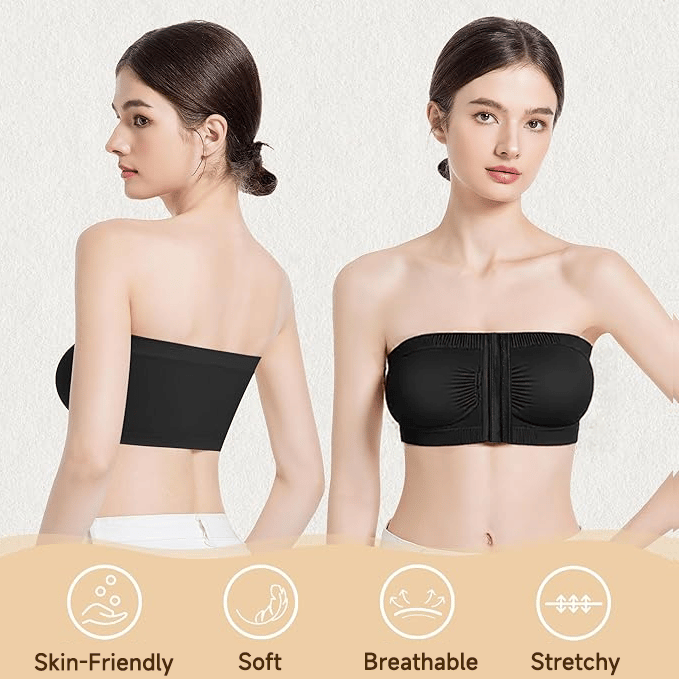 🎁Prime Day-rea 49% RABATT🔥Axelbandslös BH med andningsbart spänne fram i plusstorlekar