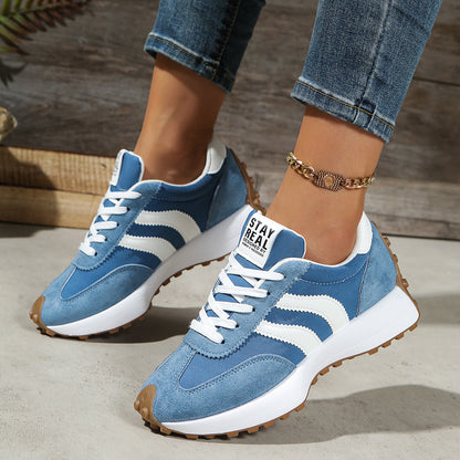 👟💥 49% RABATT! | Låga Casualskor för Damer – 4cm Plattform, Retrodesign & Halksäker!