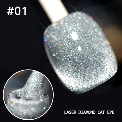 💎Laser diamant kattögon nagellack🔥