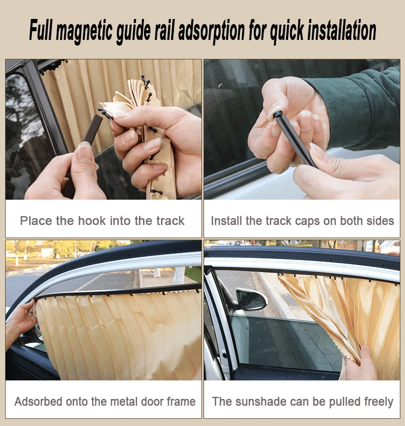 🌥️🔥Universell passform magnetisk solskydd för sidorutor🚗