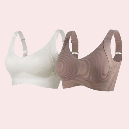 🔥Spring Hot Sale 49% OFF- Ribbad Push Up Justerbar Trådlös BH för kvinnor
