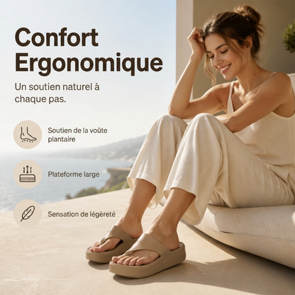 👡 50% RABATT – BEGRÄNSAD KAMPANJ! ✨ Kilklackssandaler Öppen Tå Dam – EVA – Lätt Plattform & Tårem för Sommar