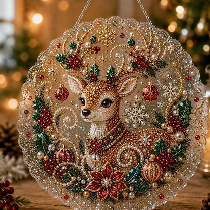 🎄Julpärlor Diamantkonst Hängande Ornament Kit | Slitstarka Pärlkulor Som Bleknar Gör-det-själv Handgjord Hängande Juldekoration 🎅💎