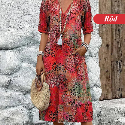 🚚 SPARA FRAKT: Köp 2 stk!Safari Chic Leopard Klänning