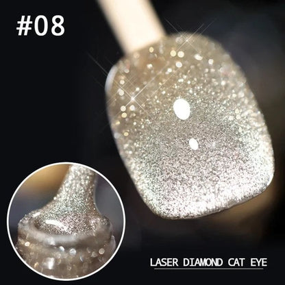 💎Laser diamant kattögon nagellack🔥