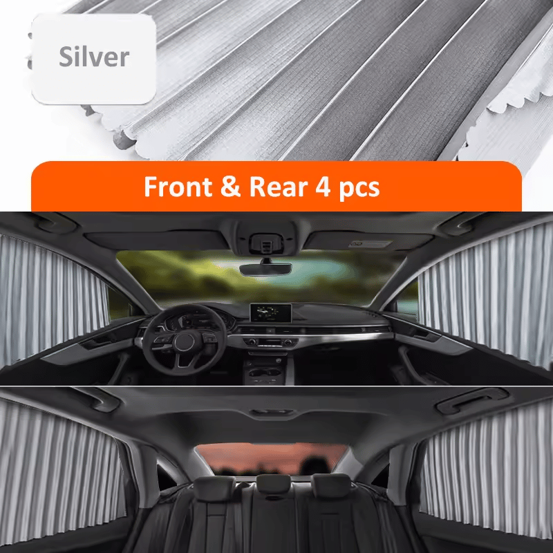 🌥️🔥Universell passform magnetisk solskydd för sidorutor🚗