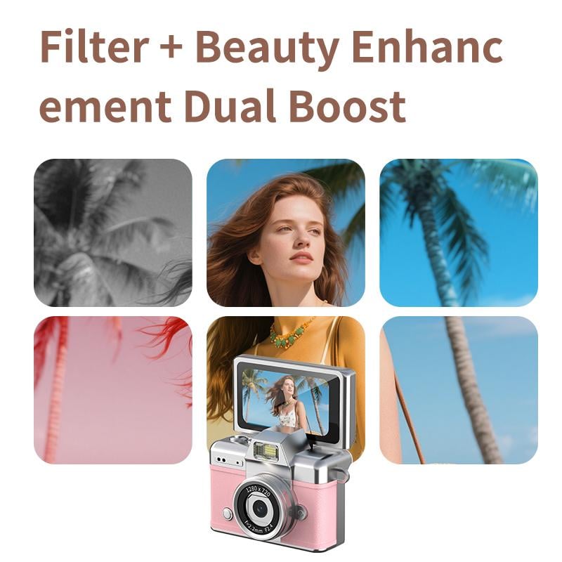 Mini digitalkamera med 1,47-tums LCD-skärm