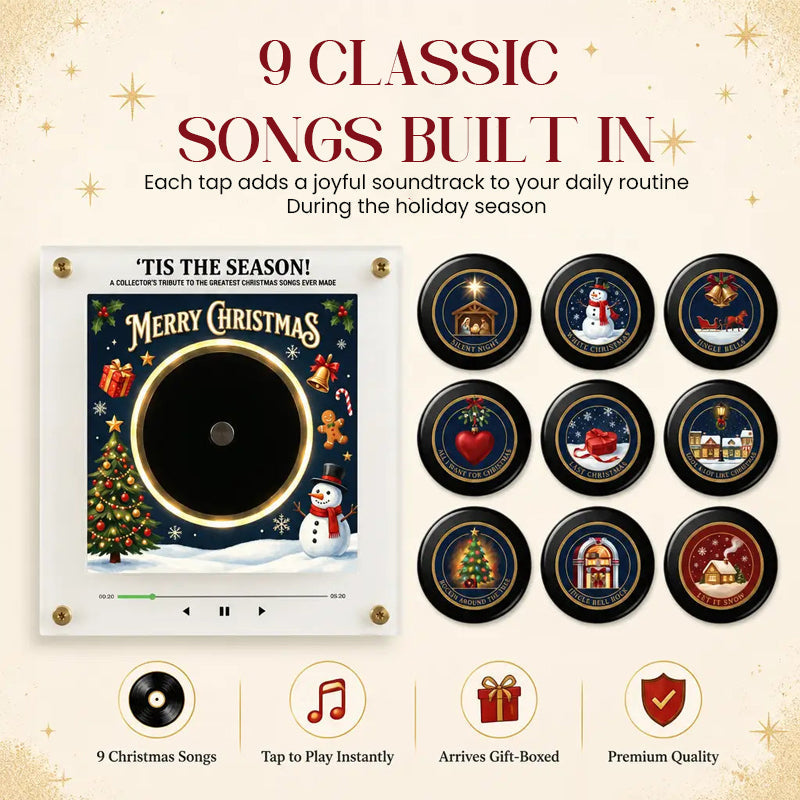 Julmusik kylskåpsdekaler | Interaktiv juldekoration med 9 klassiska julsånger