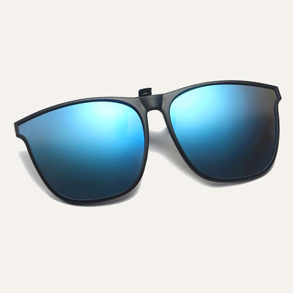 Nya polariserade clip-on solglasögon med uppfällbar design