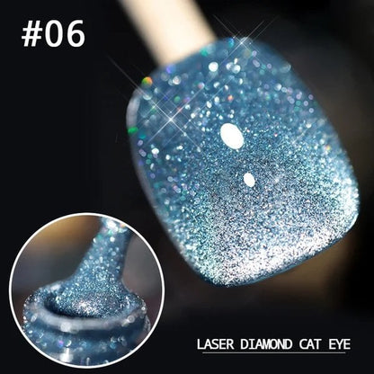 💎Laser diamant kattögon nagellack🔥